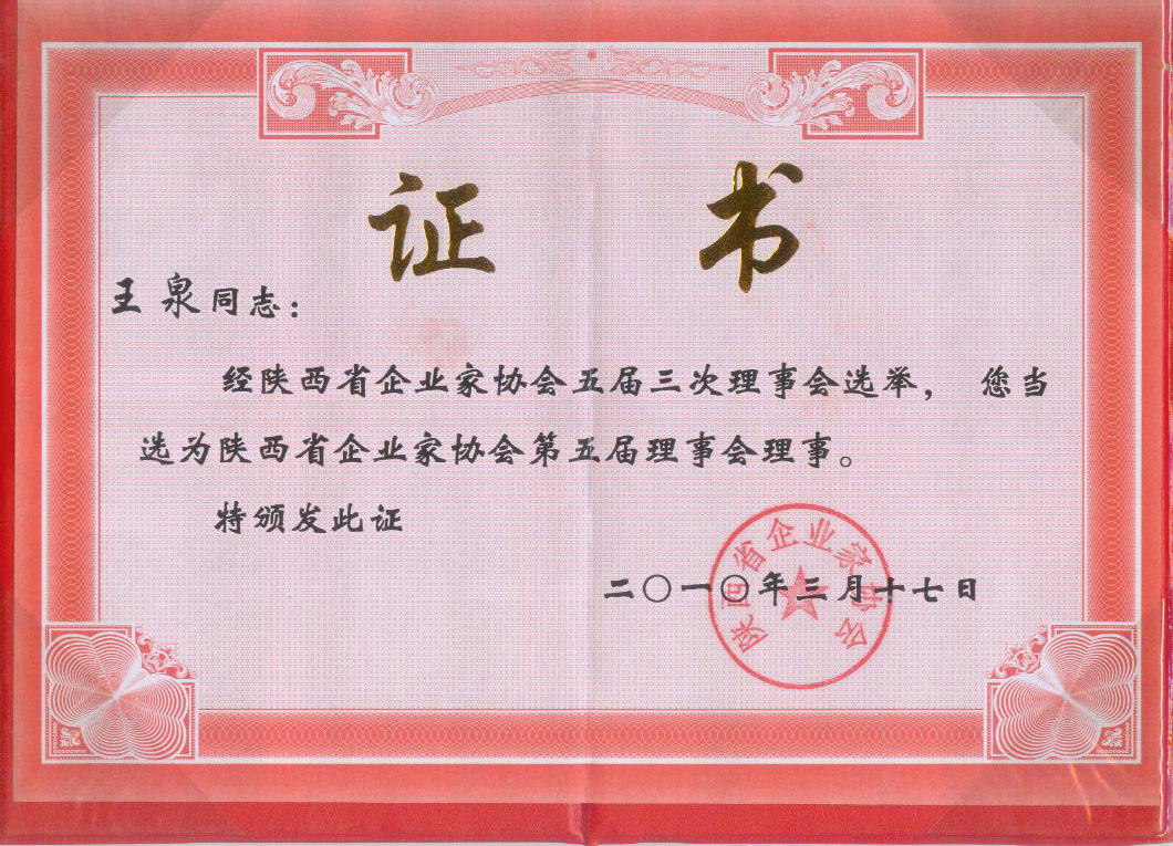 陜西省企業(yè)家協(xié)會(huì)-王泉